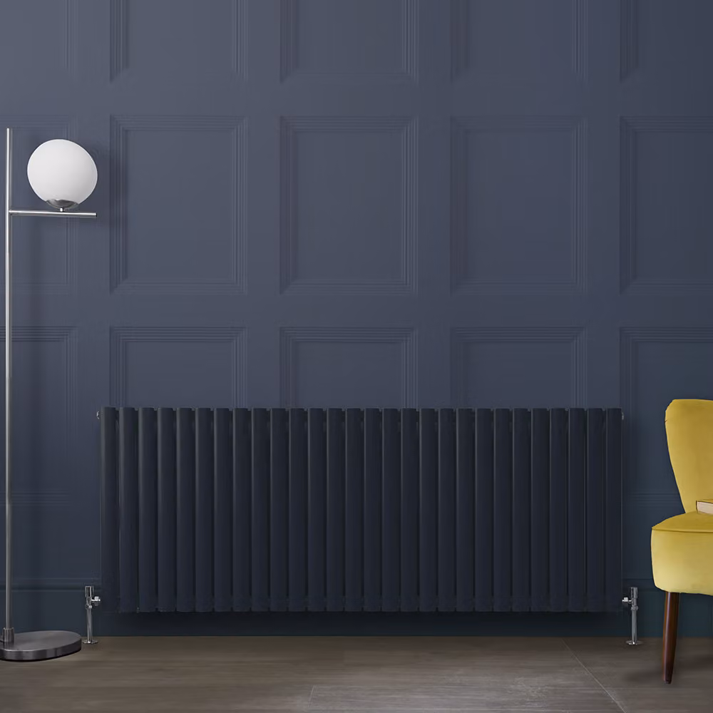 Radiatore di Design Orizzontale  Blu (Regal Blu) -  636 x 1647mm - Pannello Singolo  - Revive