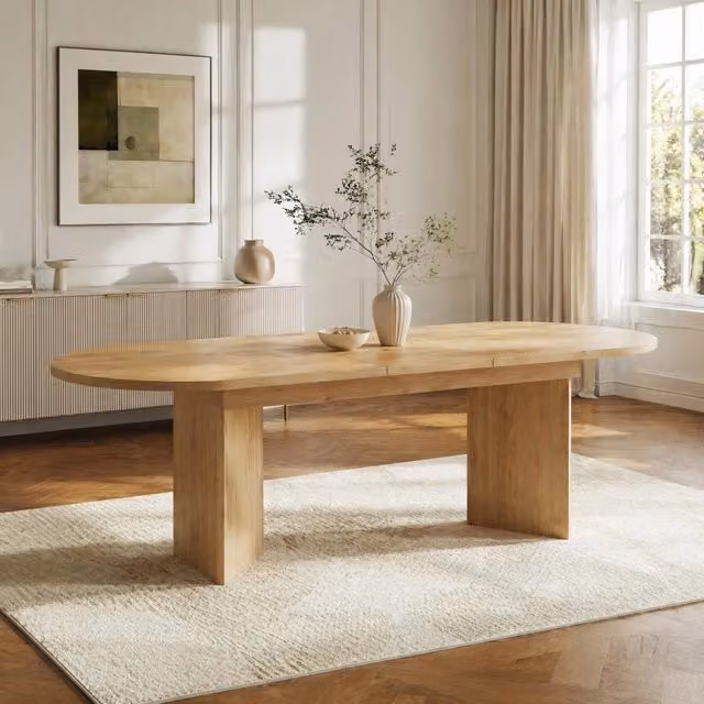 Tavolo da pranzo allungabile 160/200 x 90 cm; in MDF colore rovere