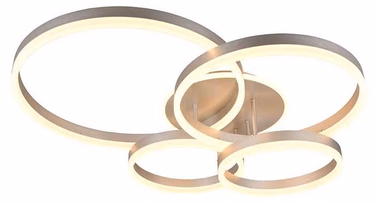Lampada da soffitto a LED, metallo, telecomando, dimmerabile, CCT, L 80 cm