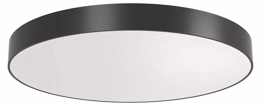 ARELUX XPILL RND, pannello a LED, 80W, UGR < 19, 220-240V AC, CRI 80, fi.800 mm, grado di protezione IP40, angolo di emissione 80°, colore nero, temperatura di colore 4000K