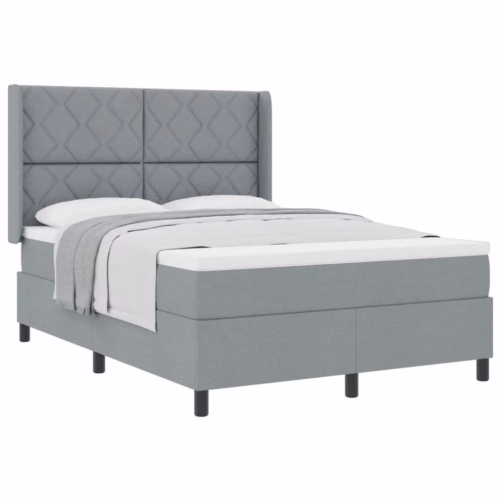 Letto ibrido con struttura imbottita vidaXL in grigio, L/P: 200 x 140 cm – 2