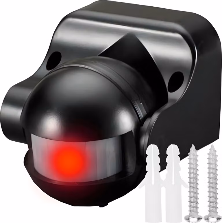Sensore di movimento PIR 180° IP44 12m Sensore di movimento crepuscolare per lampadine alogene Sensore di movimento Interruttore automatico a parete Retoo