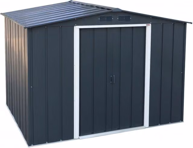 Casetta in metallo 8 x 6 Duramax by Ezooza 1821 x 2620x 1910 mm grigia: una soluzione durevole per i tuoi spazi esterni