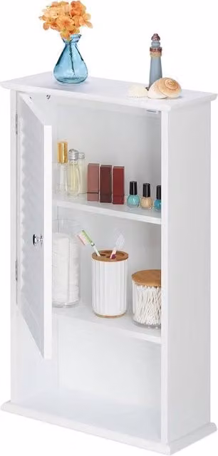 Cassa da bagno appesa 3 cassetti bianchi sottile 70x42x165 cm