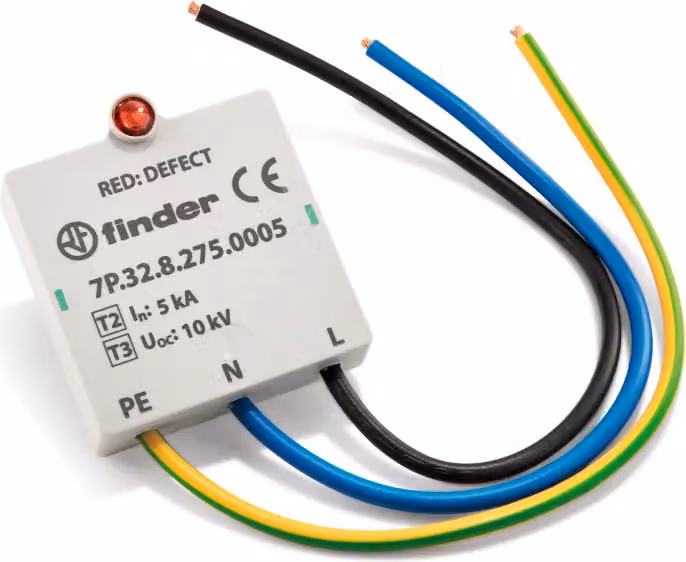 Finder 7P.32.8.275.0005 7P.32.8.275.0005 Scaricatore di sovratensione Protezione da sovratensione per: Quadro di distribuzione 1 pz (