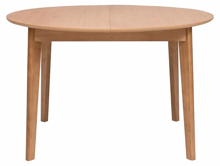 Miliboo - Tavolo da pranzo rotondo allungabile in rovere chiaro L120-150 cm ANSEL