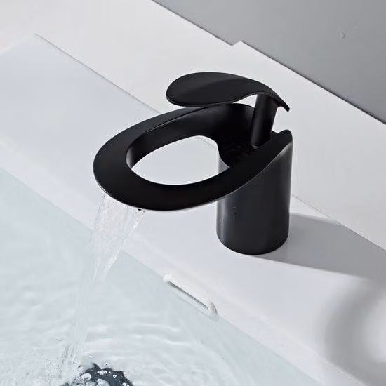 Ibenzoa® Miscelatore monocomando per lavabo a cascata – Nero.