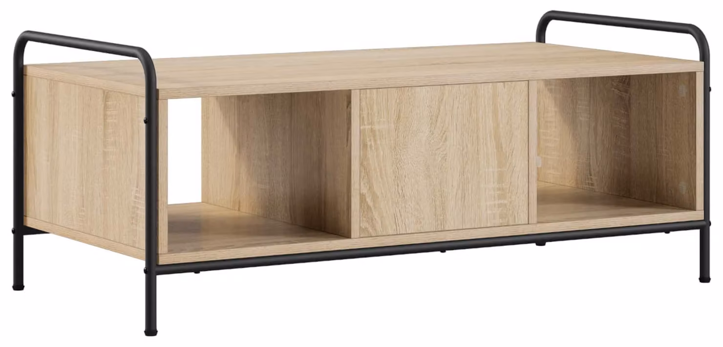 Tavolino da caffè in legno effetto Sonoma, dimensioni 99,5 x 49 x 41 cm