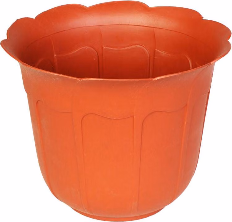 Vaso da giardino a forma di fiore 18 cm - Colore mattone