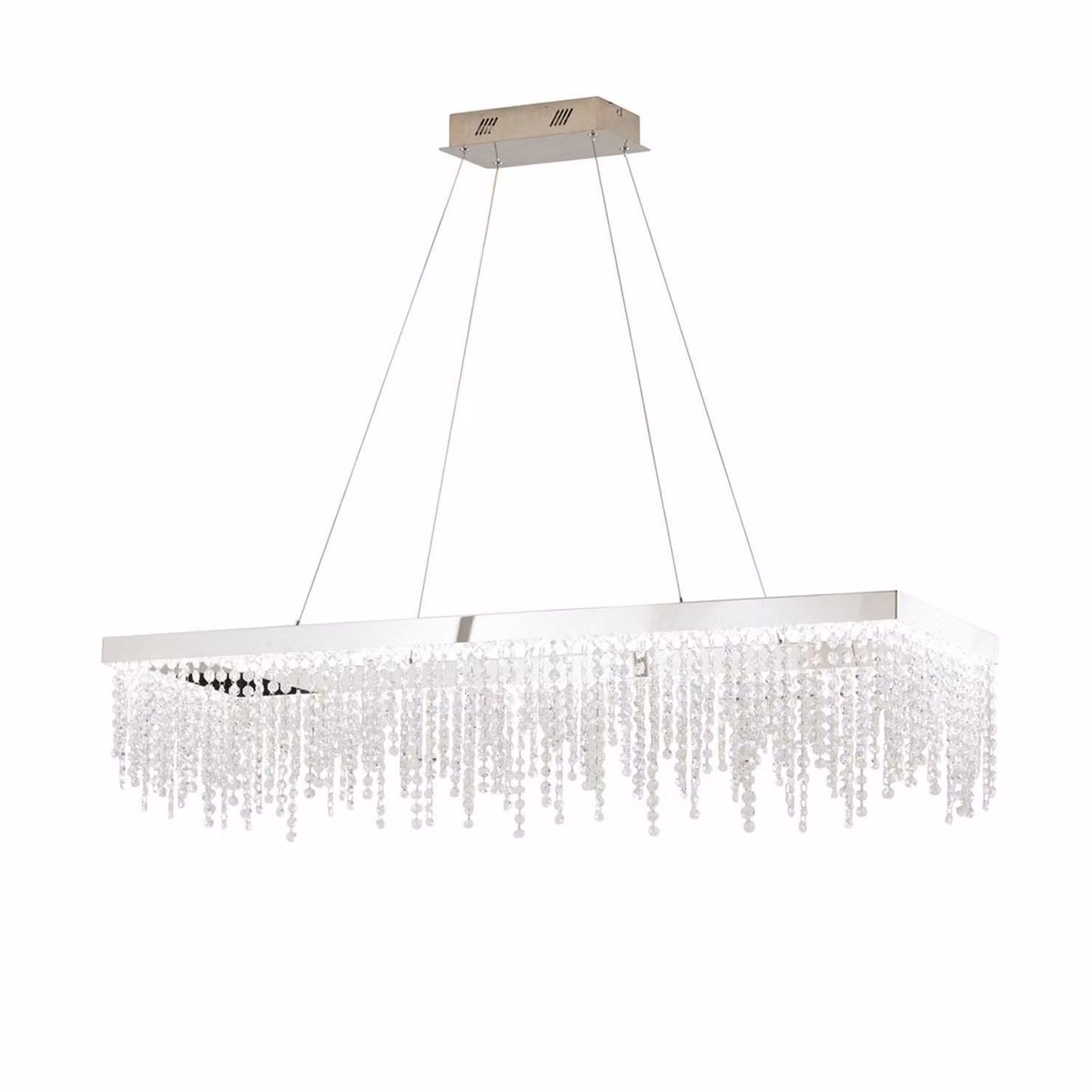 Lampada a sospensione LED Antelao 5100lm cromo, trasparente