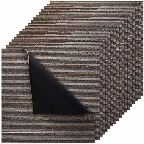 Piastrelle per Moquette Modulari VEVOR, Set da 24 Pezzi, Colore Marrone, L/P: 61,0 x 61,0 cm, Copertura Totale 8,9 m² in Polipropilene
