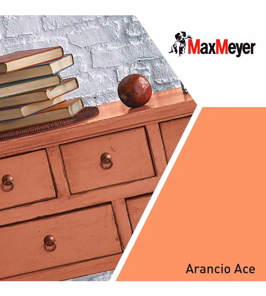 MaxMeyer Smalto Satinato all'acqua Poliuretanico Arancio Ace 0,125 l