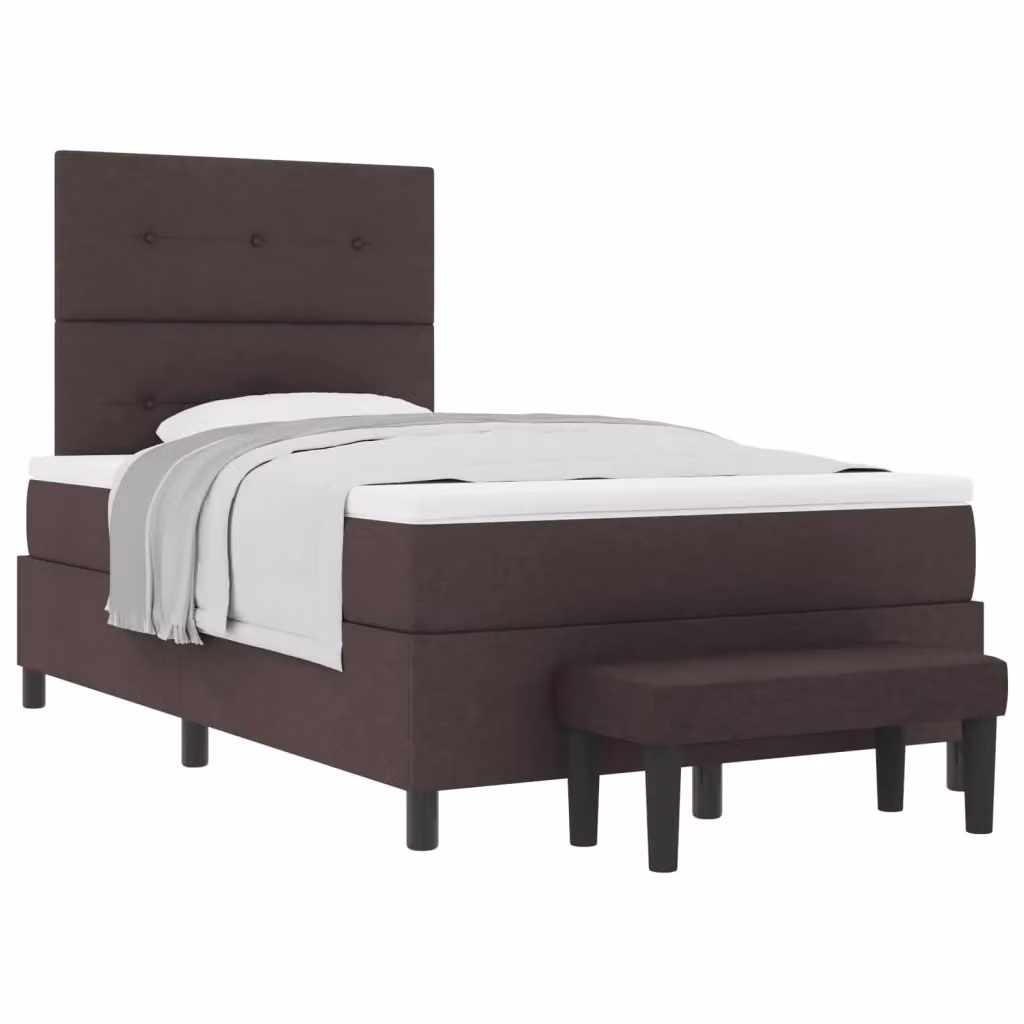 Letto Ibrido con Molle a Tasche e Cassetti vidaXL Marrone Scuro L/P/H: 200 x 120 x 28 cm – 2
