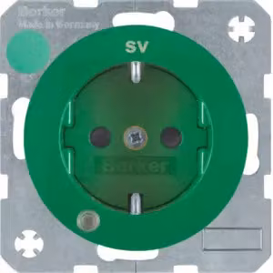 Berker 41102003 Presa SCHUKO con LED di controllo verde, lucida Berker R.1/R.3