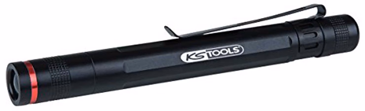 KS Tools 150.4370 Torcia elettrica nera Torcia a penna LED