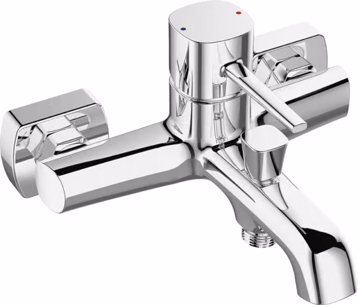 Miscelatore da bagno design per montaggio a parete senza set cromo