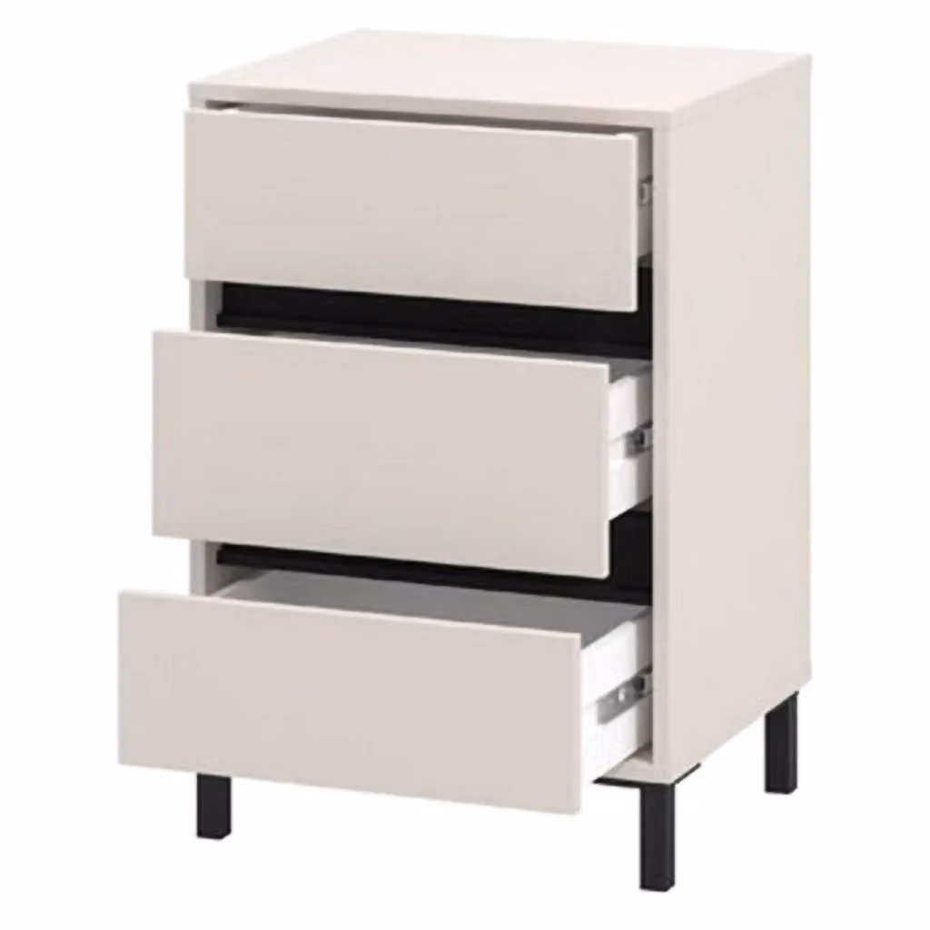 Comodino DMORA con un ripiano in stile moderno, finitura opaca, L: 48 cm, P: 40 cm, H: 71 cm – 2