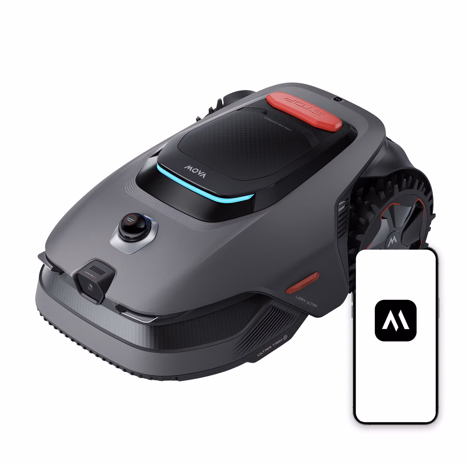 Robot tosaerba MOVA LiDAX Ultra 1600 – 1000–1600 m², LiDAR 3D e visione AI, mappatura a 360°, taglio dei bordi a 5 cm