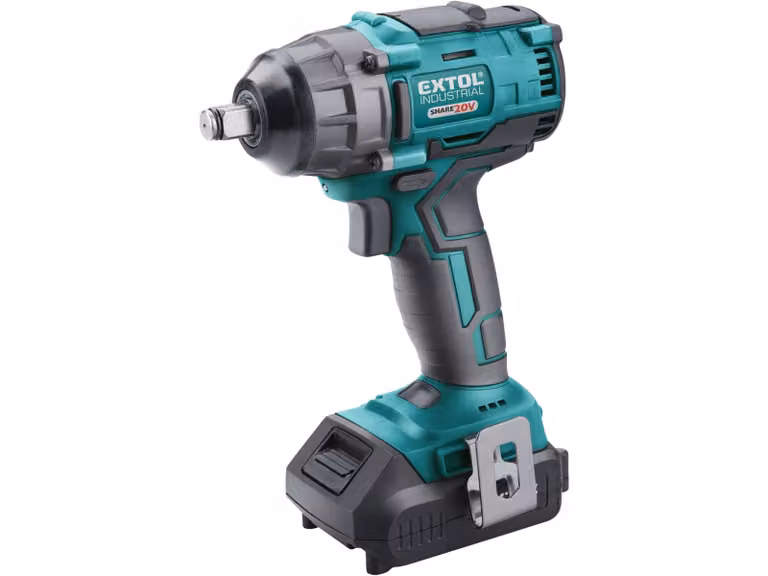 Avvitatore a impulsi a batteria Extol Industrial (8791810) 1/2" SHARE20V, 250Nm, BRUSHLESS, 20V Li-ion, 2000mAh
