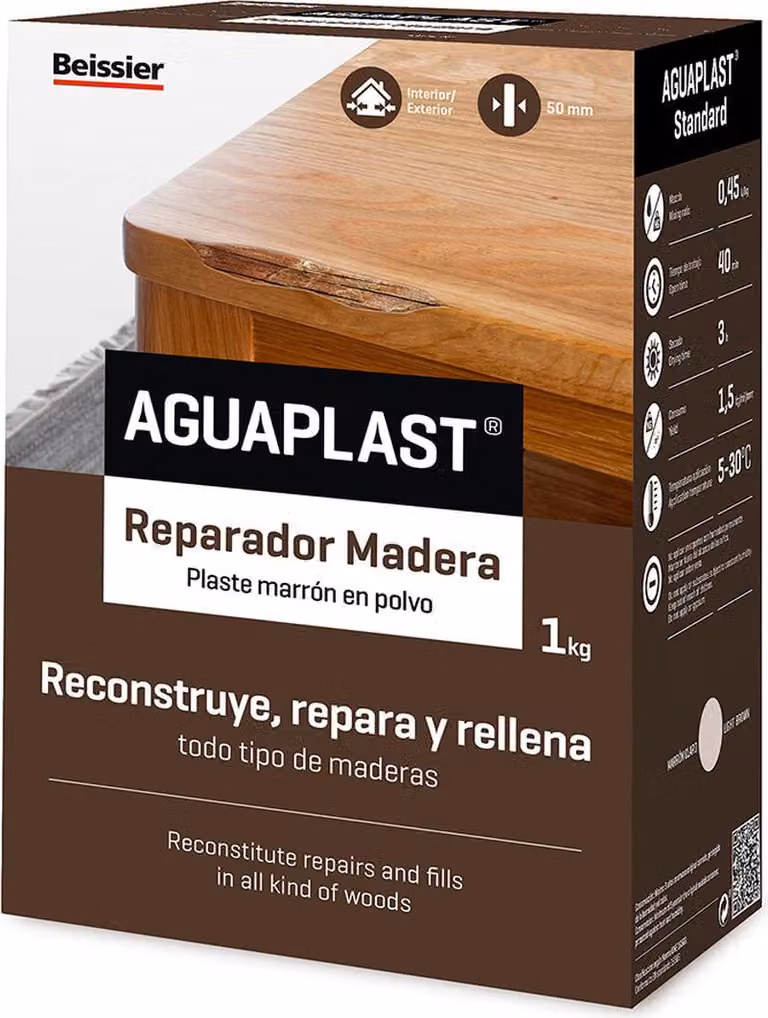 Intonaci in polvere Aguaplast 70608-001 Legno marrone chiaro 1 kg