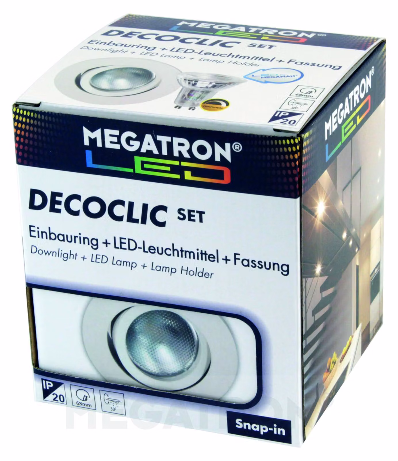 Set di faretti LED da incasso 2800K dim ws - Retroilluminazione 1x1 ... 50W LED sostituibile MT75401