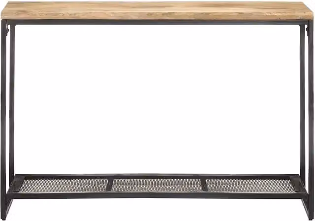 Tavolo Consolle da Ingresso DESIGN IN in Legno di Mango e Metallo Marrone L/P/H: 110 x 35 x 75 cm – 1
