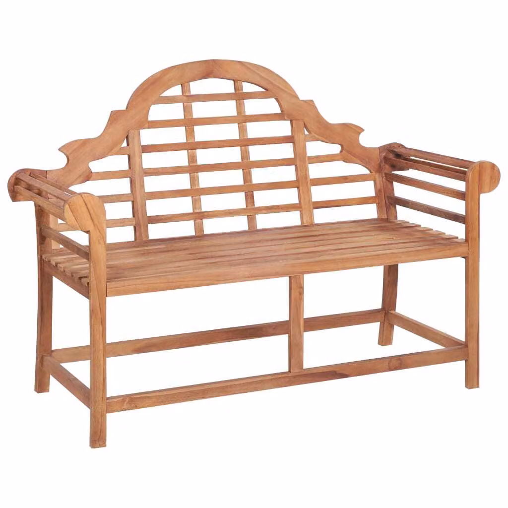 The Living Store Panca da giardino 127x58,5x92,5 cm Teak massiccio