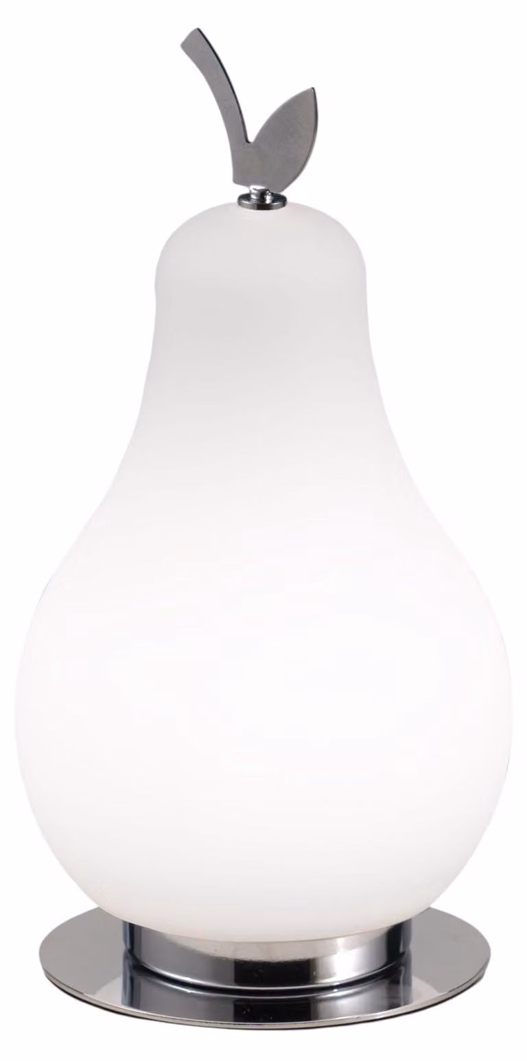 Lampada da Tavolo Wilma 8W LED Integrato 3000K Bianco/Cromato, Regolazione Luce al Tocco, IP20, 230V, Design in Metallo e Vetro - Wilma