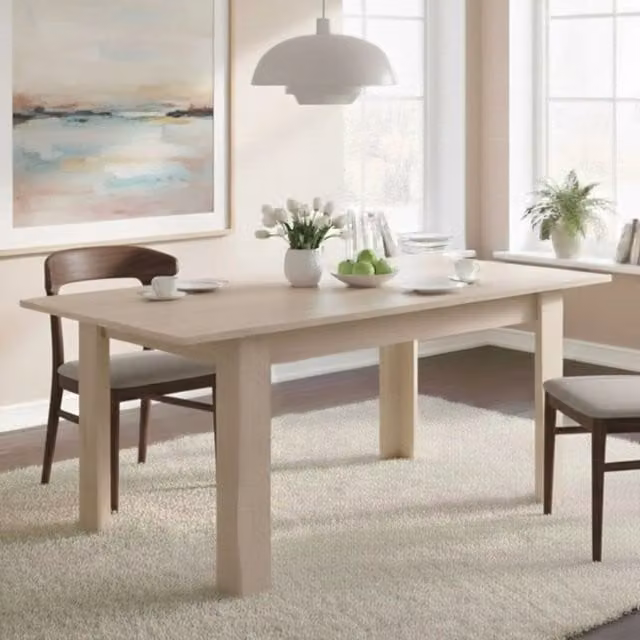 Tavolo da pranzo estensibile DMORA moderno in legno color rovere, L: 140/190 cm x P: 90 cm x H: 78 cm – 1