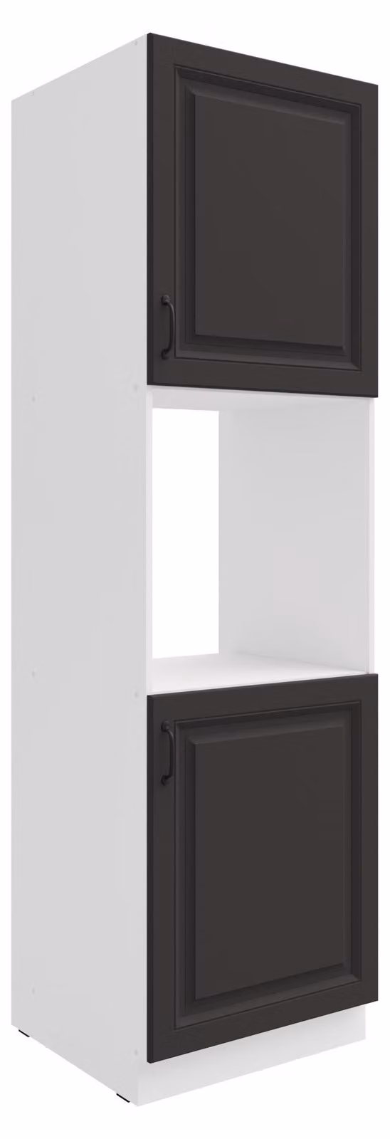 Armadio alto da cucina con forno da 60 cm, Stilo, grigio + bianco, angolo cottura, blocco cucina