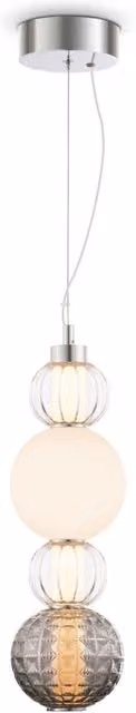 Lampada a sospensione Maytoni Collar LED 17W cromo vetro Ø14,7