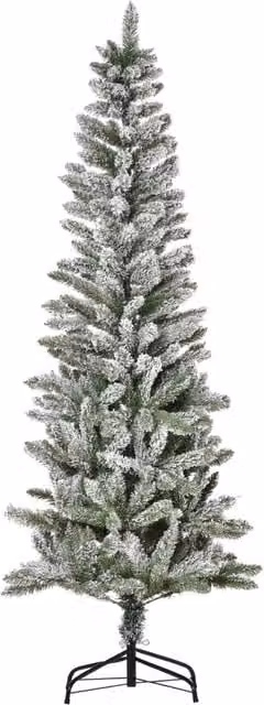 Albero di Natale Artificiale Innevato XYLO Verde e Bianco, Altezza: 180 cm