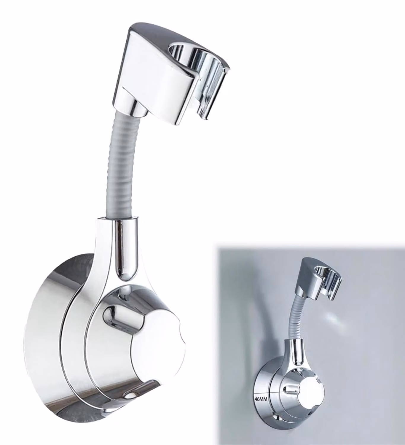 Supporto per soffione doccia con ventosa - Supporto regolabile - Rotazione a 360°