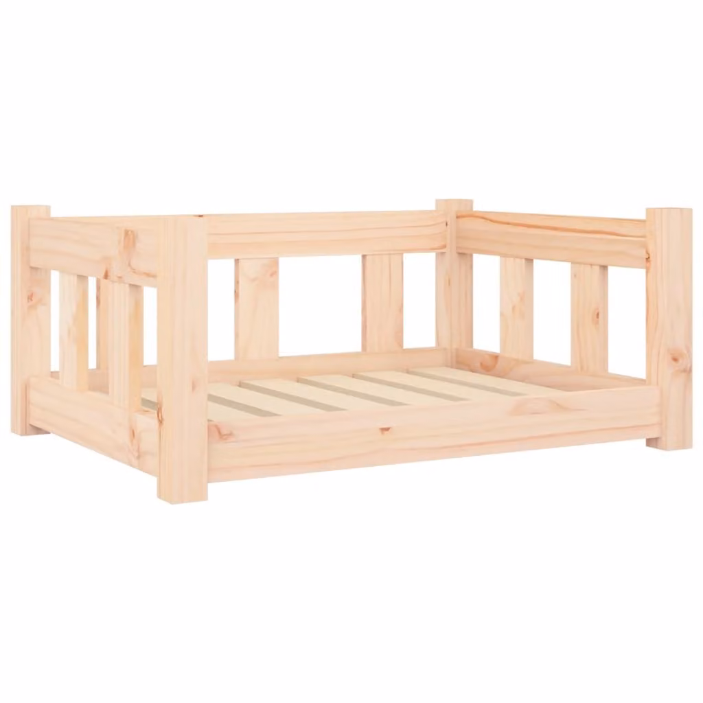 Cuccia per Cani 65,5x50,5x28 cm in Legno Massello di Pino