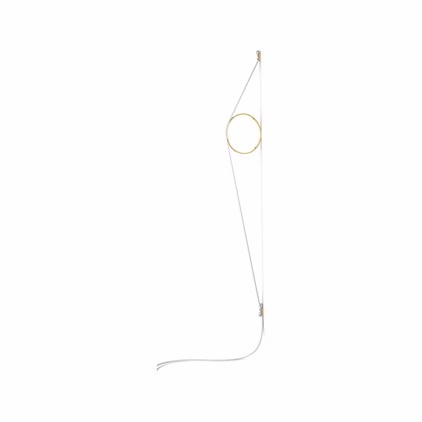 Flos - Wirering White - Lampada da parete o soffitto - Cavo Bianco/Anello Oro