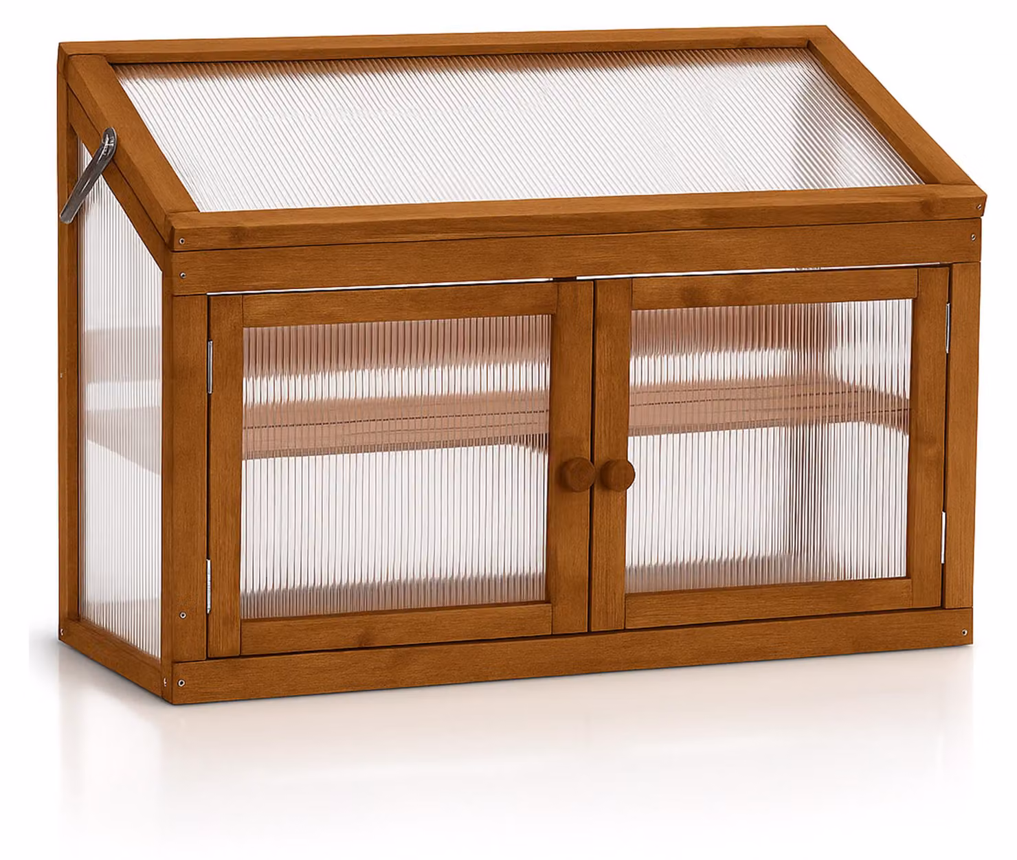 Kinto - Mini Serra 90x70x37 cm per Interno ed Esterno Porta Piante in Legno di Abete e Policarbonato
