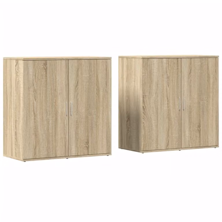 Credenze 2 pz Rovere Sonoma 79x38x80 cm in Legno Multistrato