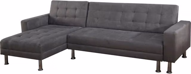 Divano ad angolo convertibile e reversibile "Theo" - 4 posti - Grigio