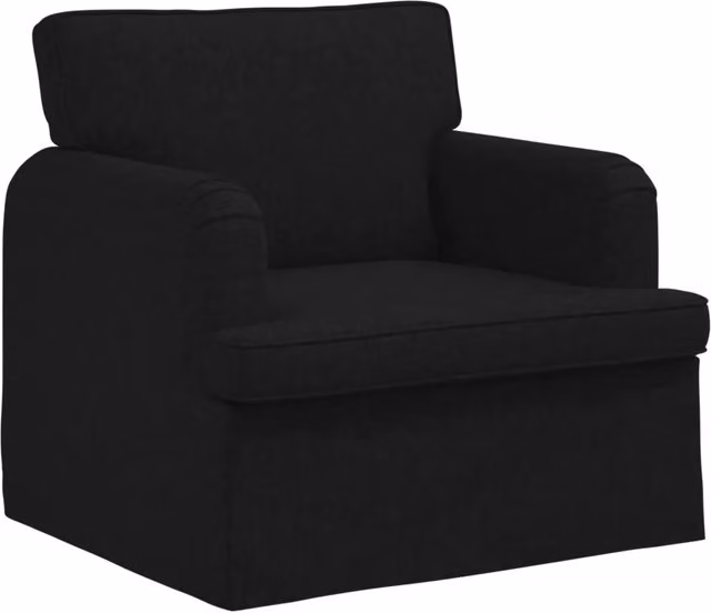 Divano da soggiorno Design In nero con rivestimento in tessuto e coperture rimovibili L: 84 cm, P: 80 cm, H: 85 cm – 1