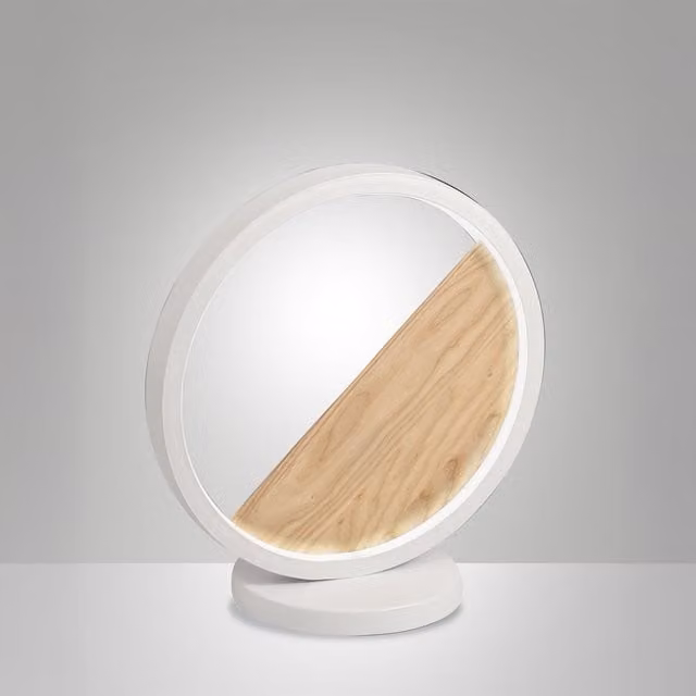 Fabas Luce Pierre Lampada da Tavolo LED Dimmerabile in Metallo e Legno Disponibile in Bianco o Nero