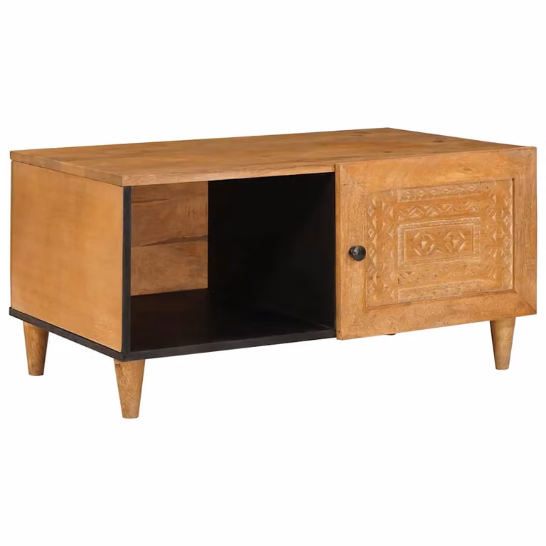 vidaXL Tavolino da salotto moderno in legno di acacia e mango marrone L: 100 cm, P: 54 cm, H: 40 cm