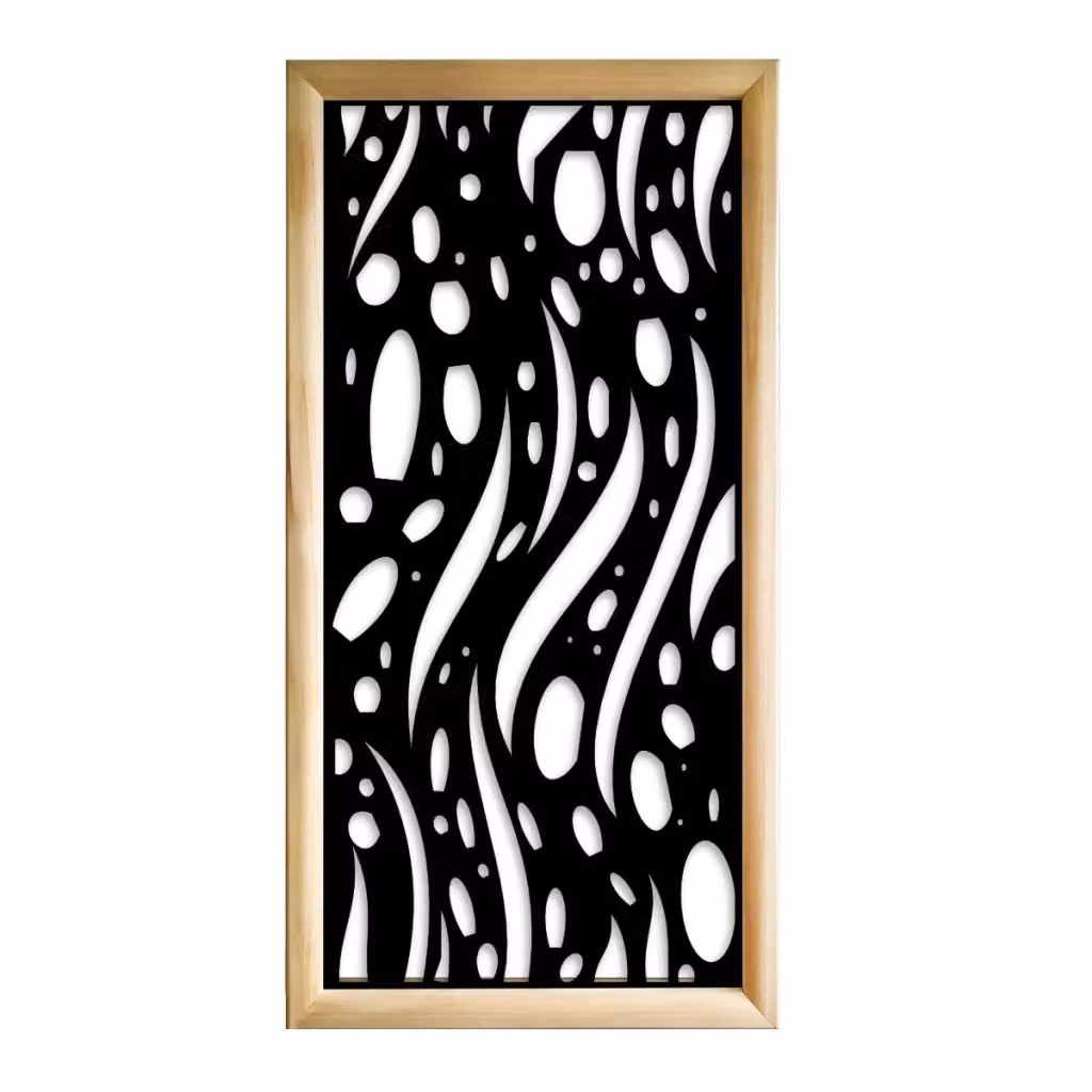 MISTRAL Moduli Decorativi in Legno e PVC Nero L: 73 cm, H: 148 cm – 2