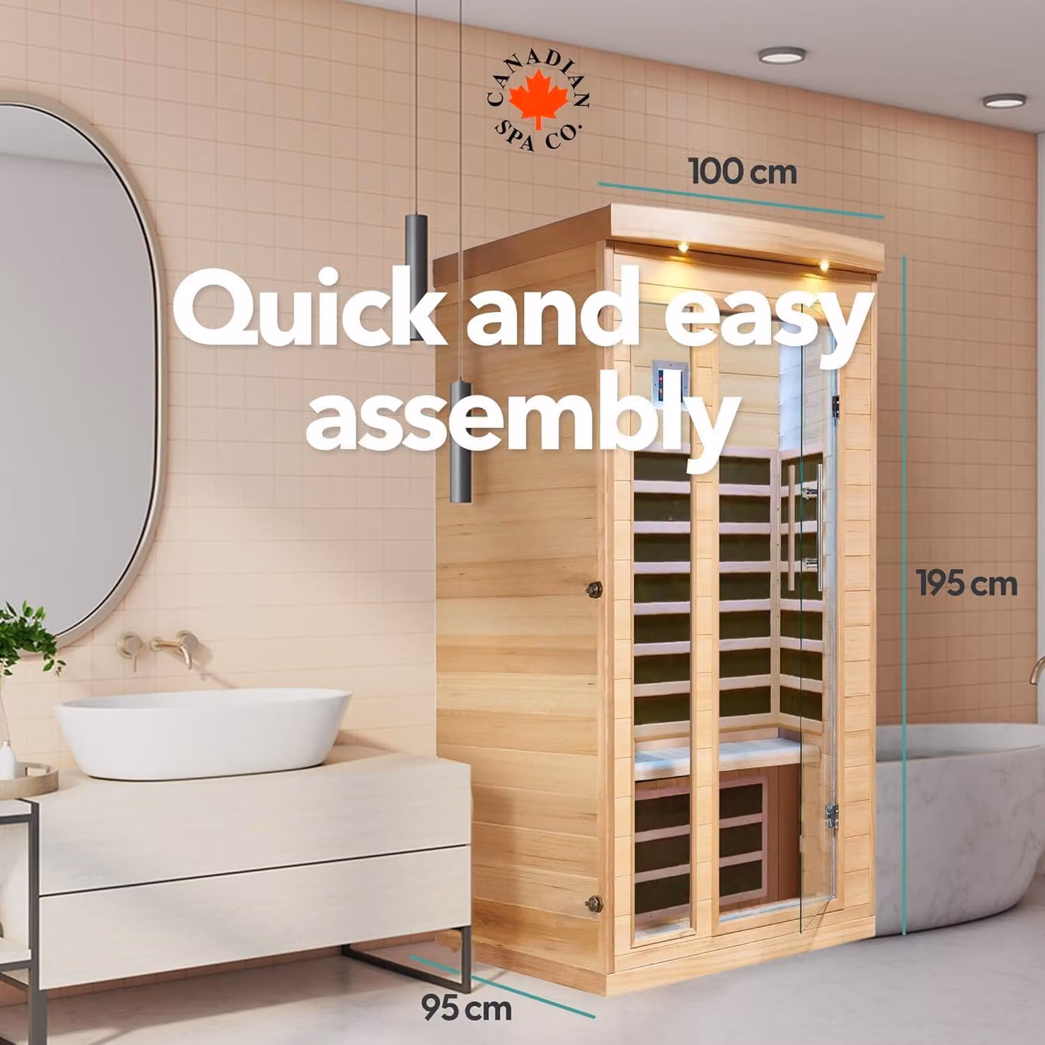 Sauna a infrarossi - Sauna a infrarossi - Cabina termale - Cabina benessere - Sauna personale - Per 1 persona