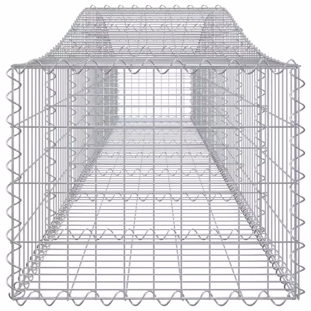 Cesto Gabbione ad Arco 400x50x40/60 cm Ferro Zincato