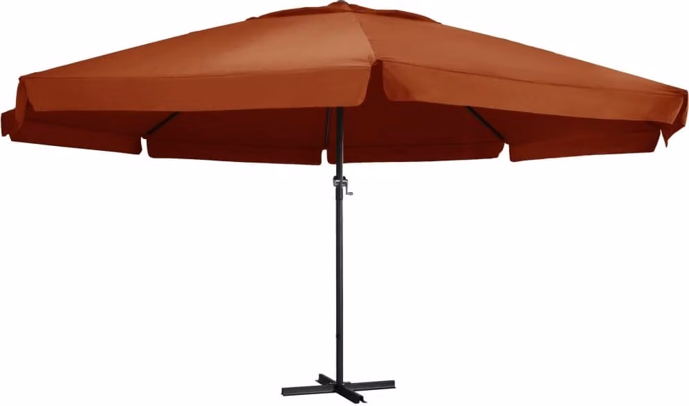 The Living Store ombrellone in alluminio 600 cm terracotta rosso