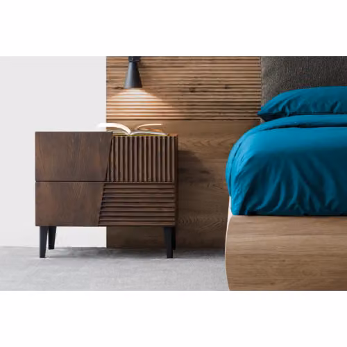Comodino in legno 2 cassetti Devina Nais Design