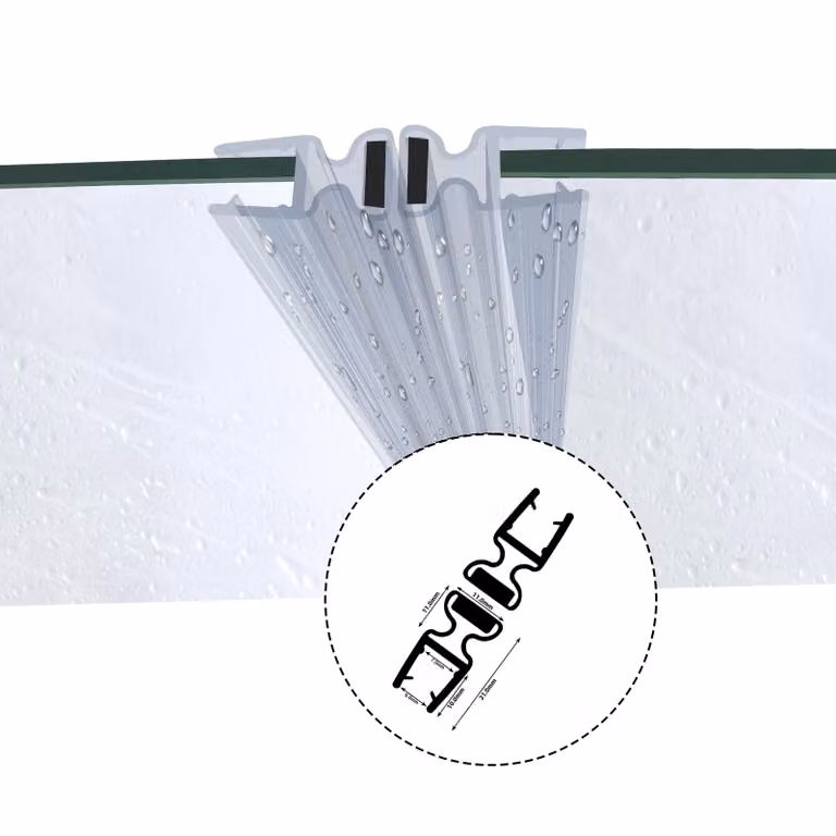 Guarnizione magnetica 180° (6mm - 7mm) DM03 doccia Guarnizione doccia per docce rotonde 200cm 1 coppia