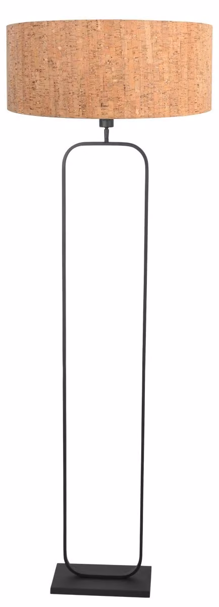 Lampada da terra - nero - Stang - metallo tessile - lampada d'atmosfera - E27 - 4819ZW - Steinhauer