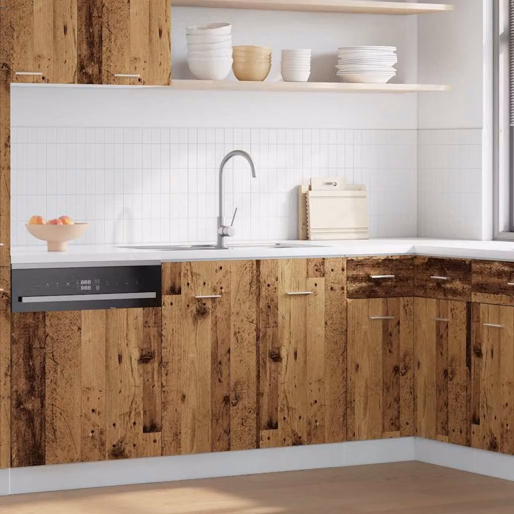 Mobile Sottolavello Lyon vidaXL in Legno Antico Marrone L: 80 cm, P: 46 cm, H: 81,5 cm