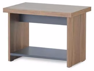 Kompakter Braun-Grauer Couchtisch Rechteckiger Arbeitszimmer Holztisch